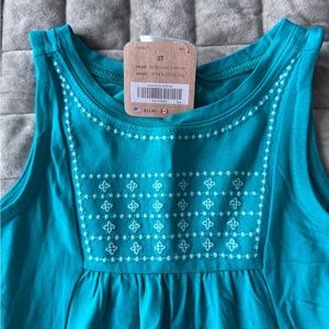 Crazy 8 Toddler Teal Embroidered Tank Dress